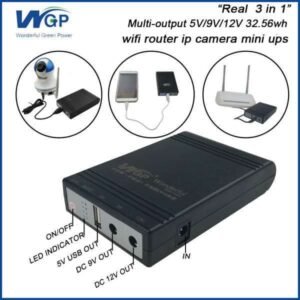 New Version WGP mini UPS 10400mAh – 5/9/12V – With 1 Year Warranty