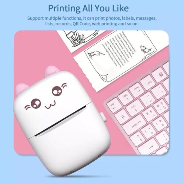 Portable Mini Printer | Compatible with iOS & Android | Wireless Bluetooth Thermal Printing | Great for Printing Text Messages,