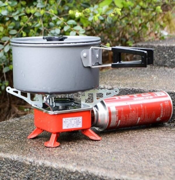 Foldable Mini Outdoor Camping Gas Stove for Compact Travel Gas Burner with gas can